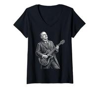 Femme William McKinley Guitare T-Shirt avec Col en V