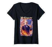 Femme William McKinley T-Shirt avec Col en V