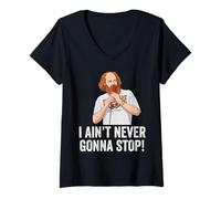 Femme William Montgomery T-Shirt « I Ain't Never Gonna Shop » T-Shirt avec Col en V