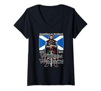 Femme William Wallace Gardien d'Écosse 1270-1305 T-Shirt avec Col en V