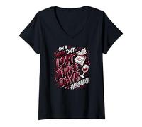 Femme Wine Diet Lost Three Days Wine Lover Fan T-Shirt avec Col en V