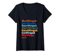 Femme Wings of Fire Ampersand Names T-Shirt avec Col en V