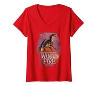 Femme Wings of Fire The Dark Secret Cover T-Shirt avec Col en V