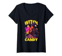 Femme Witch Better Have My Candy T-Shirt avec Col en V