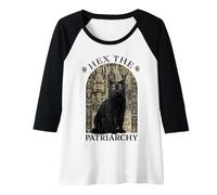 Femme Witch Black Cat Hex The Patriarchy Manche Raglan