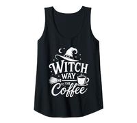 Femme Witch Way to The Coffee Funny Halloween Caféine Lover Débardeur