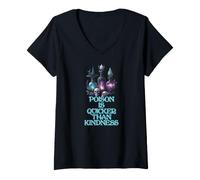 Femme Witchcraft Magic Don't Make Me Spell Kindness Witch Vibe T-Shirt avec Col en V