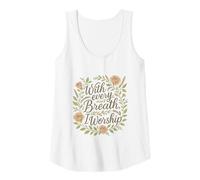 Femme with Every Breath I Worship Christian Citation Faith Débardeur