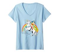 Femme Wonder Woman Warrior in The Clouds T-Shirt avec Col en V