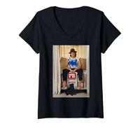 Femme Woody Harrelson Natural Born Killers Encourage Michael Grecco T-Shirt avec Col en V