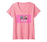 Femme World's Best Budgie Mom Mama Perroquet Perroquet Fête des Mères T-Shirt avec Col en V