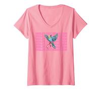 Femme World's Best Budgie Mom Mama Perroquet Perroquet Fête des Mères T-Shirt avec Col en V