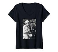 Femme Worzel Gummidge, John Pertwee, Lorraine Chase, 1980 T-Shirt avec Col en V