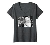 Femme Worzel Gummidge Jon Pertwee Mariage de Tante Sally 1979 T-Shirt avec Col en V