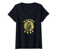 Femme Wudang Kung Fu T-Shirt Traditionnel Chinois pour Arts Martiaux T-Shirt avec Col en V