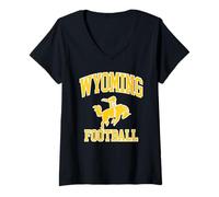 Femme Wyoming Cowboys Football Classic Vintage T-Shirt avec Col en V