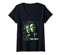 Femme X-Files Je Veux Croire T-Shirt avec Col en V