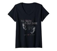 Femme X-Files Mulder & Scully Vérité Modifier T-Shirt avec Col en V