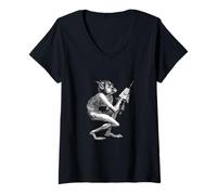Femme Xaphan Mythologique Démon et Rebelle T-Shirt avec Col en V