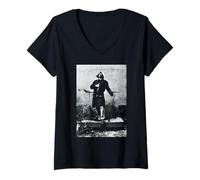 Femme XTC Andy Partridge Oranges & Citrons Era par AJ Barratt T-Shirt avec Col en V