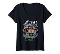 Femme Y voló y me hizo volar Tramboliko T-Shirt avec Col en V
