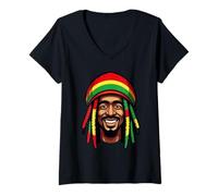 Femme Ya Mon Rasta, mec T-Shirt avec Col en V