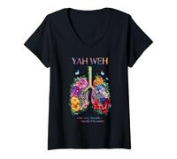 Femme Yahvé, Notre Souffle même prononce Son nom, Une Adolescente chrétienne T-Shirt avec Col en V