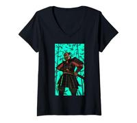 Femme Yasuke : La légende du samouraï noir déchaîné ! T-Shirt avec Col en V