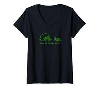 Femme Yeah I'm Fine, No Worries, Nowning Skull, Everything's Fine T-Shirt avec Col en V