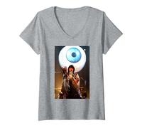 Femme Yeah Yeahs Live Karen O par Andy Willsher T-Shirt avec Col en V