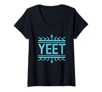 Femme Yeet Citation humoristique Argot pour hommes, garçons, enfants, tout-petits femmes T-Shirt avec Col en V