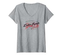 Femme Yellowstone Dutton Ranch This Whole World is A Test EST 1886 T-Shirt avec Col en V