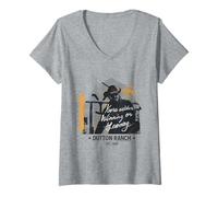 Femme Yellowstone Rip Wheeler Vous gagnez ou apprenez T-Shirt avec Col en V