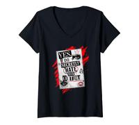 Femme Yes I DO Secretly Hate Your Outfit Collage Mode Sarcastique T-Shirt avec Col en V