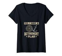 Femme Yes I Have A A Retirement Plan Anchor Sailing Hobby Sailor T-Shirt avec Col en V