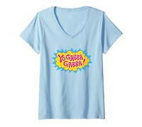 Femme Yo Gabba Gabba! Colorful Logo TV Show T-Shirt avec Col en V