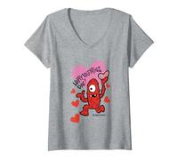 Femme Yo Gabba Gabba! Muno Happy Valentine's Day T-Shirt avec Col en V
