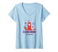 Femme Yo Gabba Gabba! Muno I Like Bugs T-Shirt avec Col en V