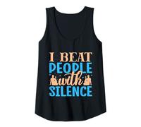 Femme Yoga I Beat People With Silence Funny Yoga Débardeur