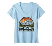Femme Yosemite National Park Californie USA Beautiful Yosemite T-Shirt avec Col en V