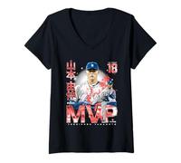 Femme Yoshinobu Yamamoto | Champion du Monde 2025 par Excellence des LA Series 2025 T-Shirt avec Col en V
