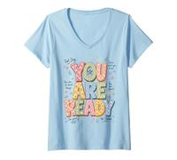 Femme You are Ready Testing Week Test Day Teachers Students T-Shirt avec Col en V