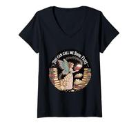 Femme You Can Call Me Book Fairy Lire Un Passe-Temps Magique |- T-Shirt avec Col en V