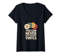 Femme You Can Never Have Too Many Vinyls T-Shirt avec Col en V