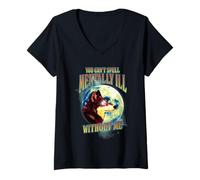 Femme You Can't Spell Mentally Ill Without Me T-Shirt avec Col en V