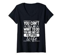 Femme You Can't Tell me What to do Your Not My Filipina Wife T-Shirt avec Col en V