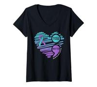 Femme You Matter Suicide Prevention Awareness Point-Virgule Support T-Shirt avec Col en V