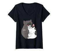 Femme You Me Frenchie T-Shirt avec Col en V