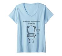 Femme You Never Know What You Have Until It's Gone Toilet Humour T-Shirt avec Col en V