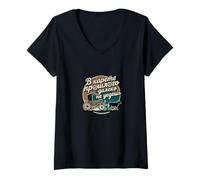 Femme « You Won't Get Far in The Carriage of The Past » T-Shirt avec Col en V